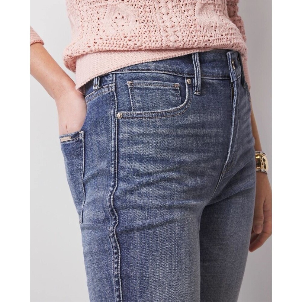 WHBM High Rise Skinny Flare Everyday Soft Denim Blue Jean Women Size 10x31.5” - Picture 9 of 13
